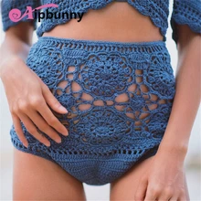 Aipbunny, новинка, вязанное крючком вязаное бикини с высокой талией, низ, maillot de bain femme, купальник, женский купальник, купальный костюм, бикини