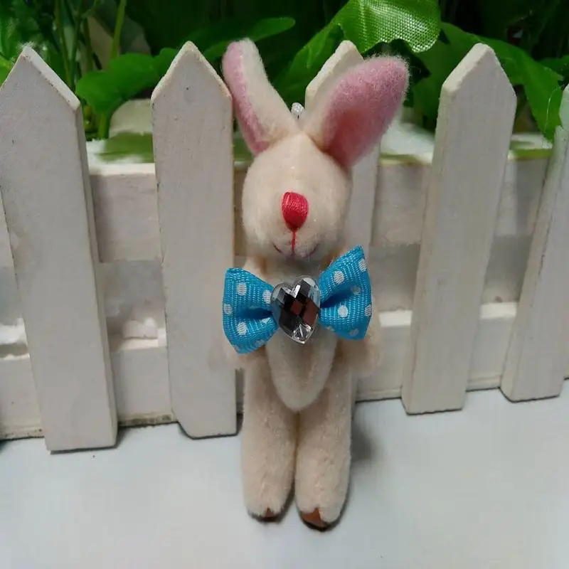Новая распродажа, 8 см, маленький размер, мини-кролик, смешанный плюш, набитый кукольный букет, игрушка оптом, 30 шт./партия, шарнирный кролик, пасхальный подарок t
