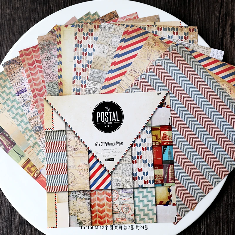 

15*15 cm/Single-side Printed Mixed pattern creative papercraft art paper handmade scrapbooking kit set book