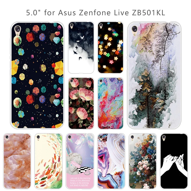 for Asus Zenfone live ZB501KL Luxury Soft Silicone Star Cover Cases Live Coque zb510 Funda |