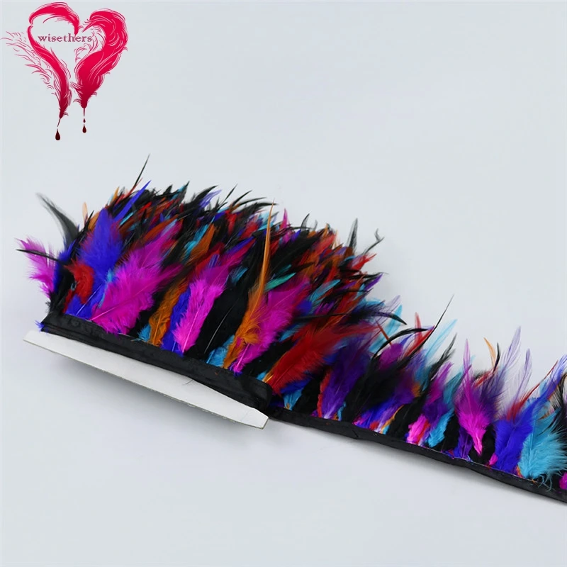 colorful rooster saddle feather trims 4