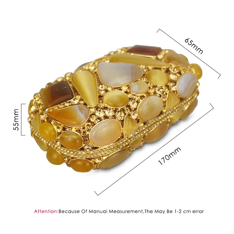 Роскошный вечерний клатч, золотой драгоценный камень, инкрустированный кристалл, Коктейльная Свадебная Сумка-клатч для невесты, модные вечерние сумки для банкета