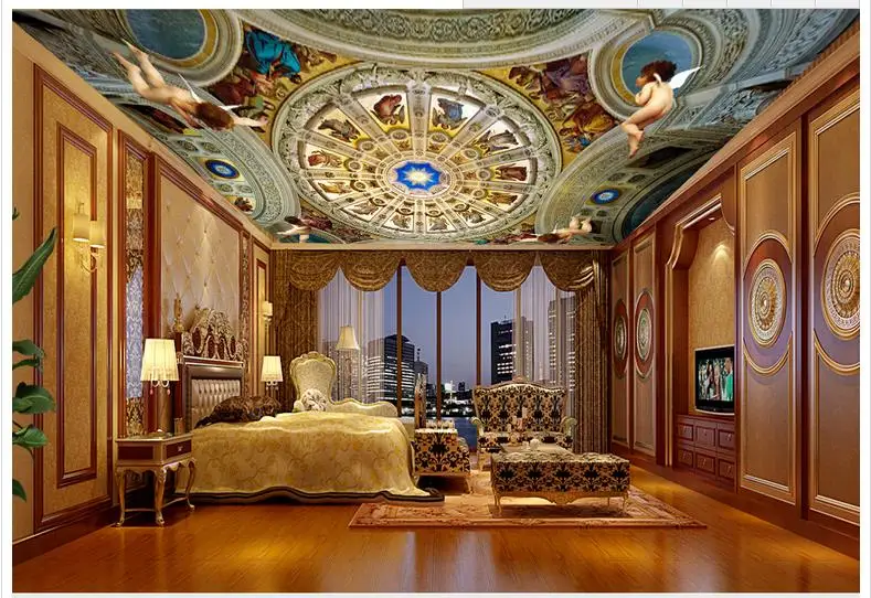 3d wallpaper custom 3d ceiling wallpaper murals royal noble angel condole top background wall murals 3d - Royal Home Decor 3d wallpaper custom 3d ceiling wallpaper murals royal noble angel condole top background wall murals 3d - Royal Home Decor