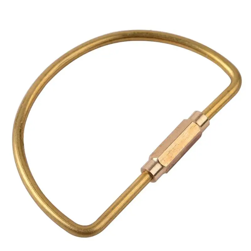 

Keychains Unisex Creative Pure Handmade Copper Keyrings Simple Car Key Chain Ring Holder Men Women EDC Tool Key Hanger