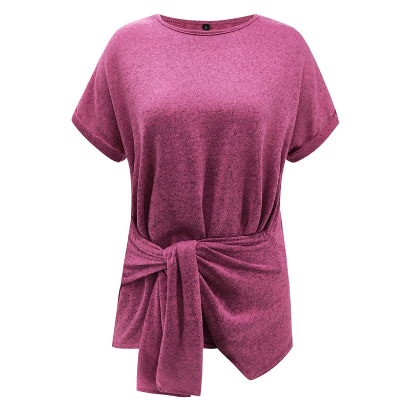 

Summer Vogue T-Shirt 2019 Women's Fashion Basic Tshirt Female Tops Red Asymmetry Cotton T Shirt Women's Clothing