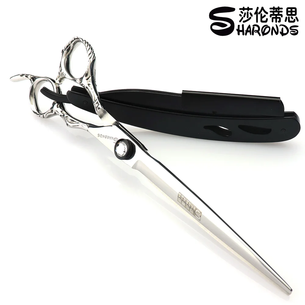 

Japan 440c professional hairdressing scissors 7 inch Sharonds high-end barber shop scissors razor cutting thinning scissors