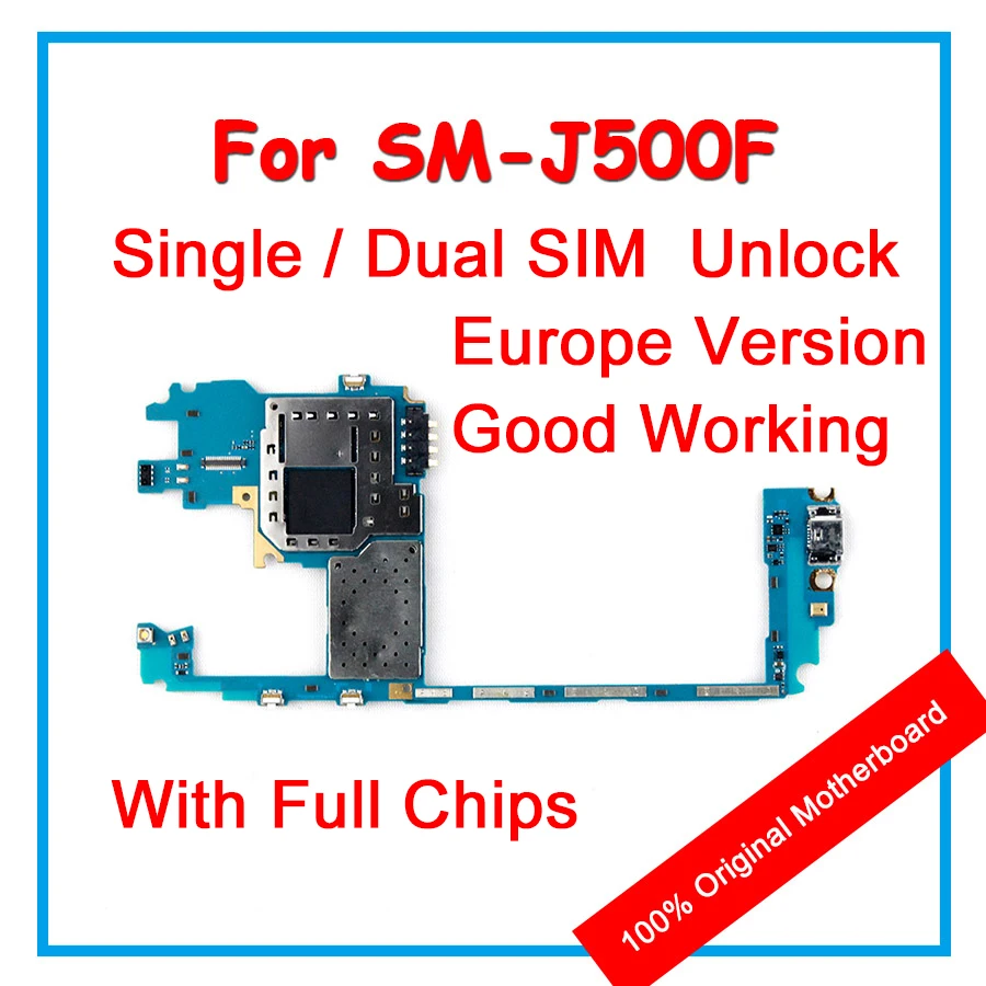 Single Dual SIM Original Motherboard For Samsung Galaxy J5 J500F 100
