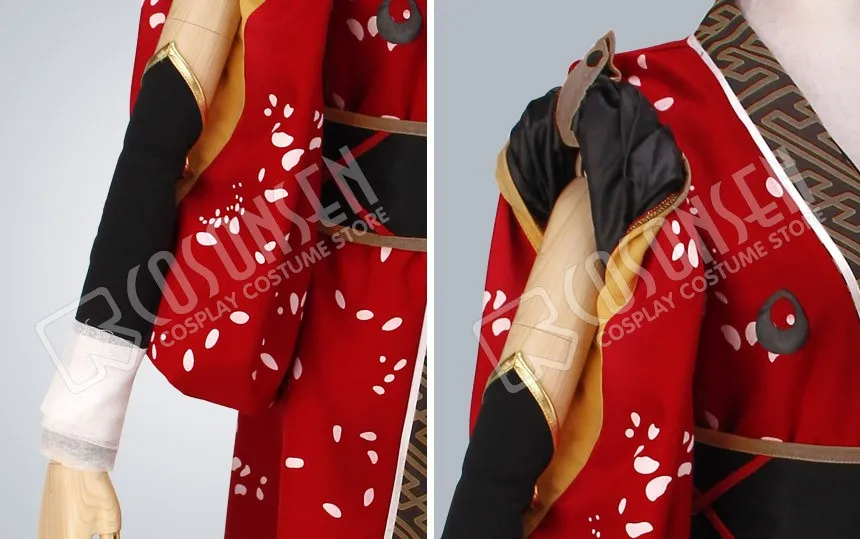 Сценические костюмы звезд cosplayonsen AKATSUKI Kiryu Kuro косплей костюм красный белый полный комплект