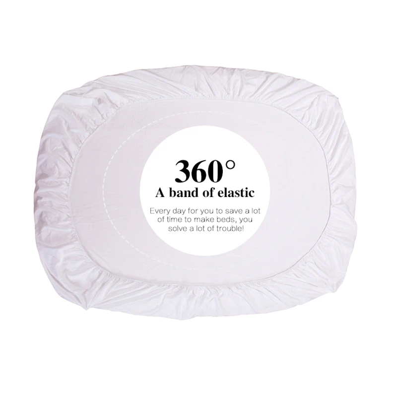 High Quality Fitted Sheet Solid Color Mattress Cover With Elastic Band Bedsheet Single Double Queen Size Fitsheet 3