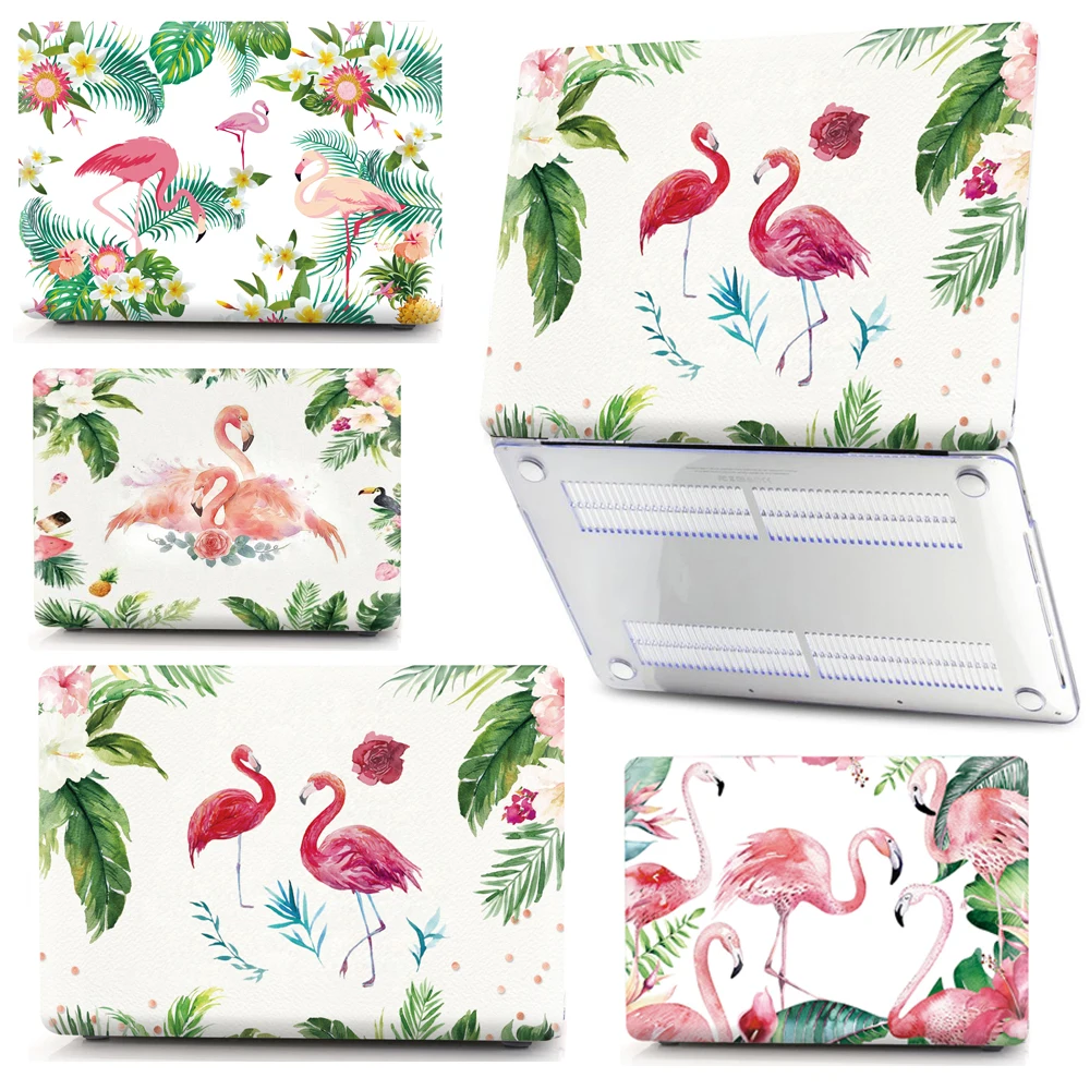 Laptop Case For Apple MacBook Air Pro Retina 11 12 13 13.3 15 15.4" With Touch Bar 2016 2017 2018 Bag Fashion Ins Flamingo Shell