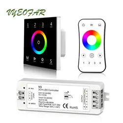 Led контроллер полосы пропускания rgb 2,4 ГГц РФ и DMX512 Управление Лер T13B с V3 4A * 3CH CV приемник и R8 4 zone Remote Led rgb dim Управление