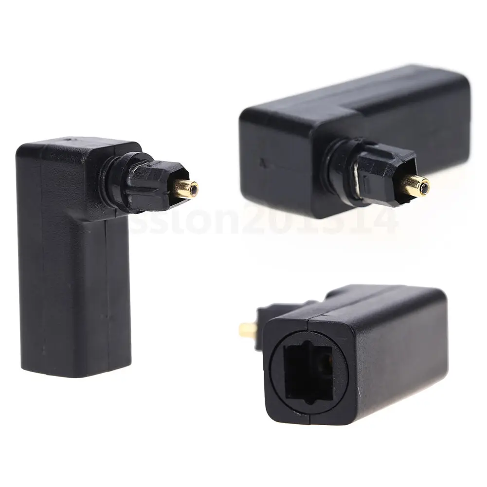 

Right Angle TosLink Female to TosLink Male Plug Adapter Audio Connector Optical