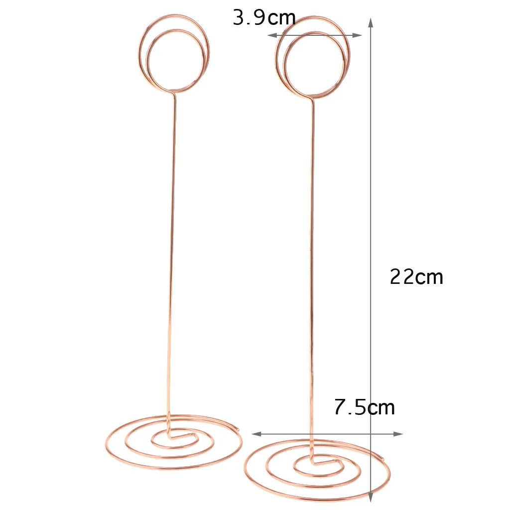 6 Pcs 22cm Tall Table Number Cards Photo Holder Paper Menu Clips Tall Place Card Holders Table Number Stand Figurines