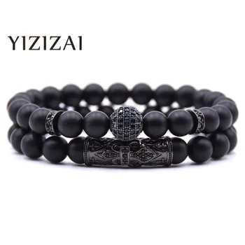 

YIZIZAI CZ Bracelet Charms Pulsera Men Jewelry Stone Bracelets Bangles Pulseira Masculina For Women Bileklik Pulseras Handmade