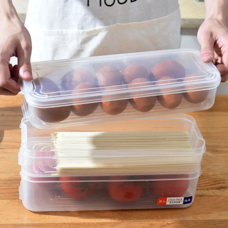 Домашняя кухня прозрачный пищевой герметичный многоуровневый ящик для хранения Набор Экономия пространства прямоугольный элемент холодильника контейнеры для пищевых продуктов
