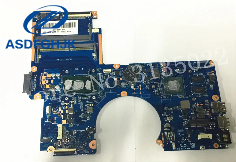 Материнская плата для ноутбука 856223-601 HP 15-AU материнская DAG34AMB6D0 DDR3L SR2EZ I7-6500U Non-integrated