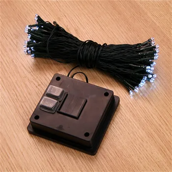 

LED String Fairy Lights White Solar 100 LED Amorphous Silicon Panel Xmas Bar Garden For Party Holiday