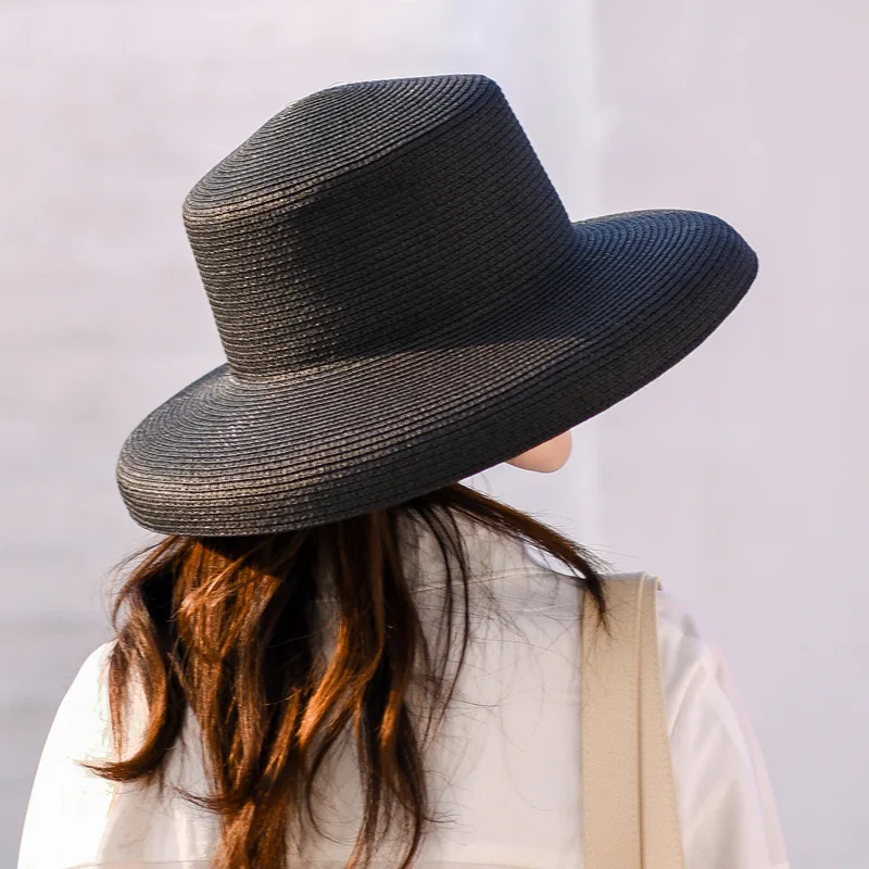 

2019 Fashion Seaside Sun Visor Hat Female Summer Sun Hats for Women Large Brimmed Straw Sun Hat Folding Beach Girls Wholesale