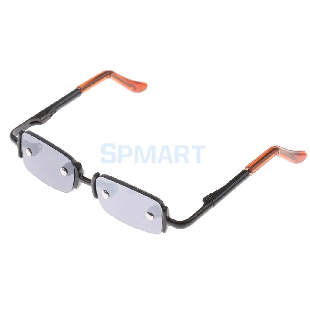 Fashion Unisex No Frame Square Glasses Eyewear for 1/3 BJD Dolls Clothes Dress Up Accessory Outfit Black