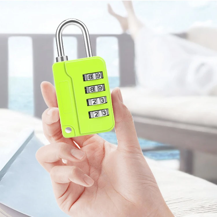 

New luggage bag combination lock padlock can be equipped with wire rope safety 4-bit zinc alloy combination lock