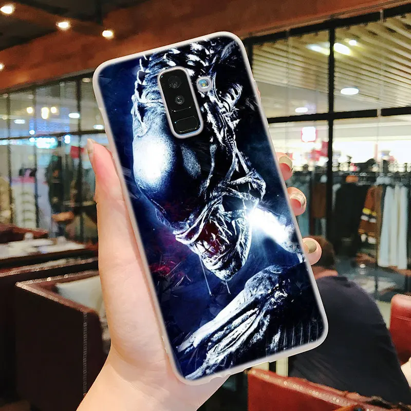 Силиконовый чехол для телефона с изображением инопланетянина и хищника Samsung Galaxy