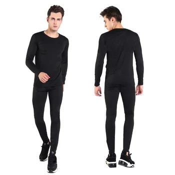 

LEEPEE Men's Fleece Lined Thermal Underwear Set Bottom Suit Motorcycle Skiing Base Layer Shirts & Tops Winter Warm Long Johns
