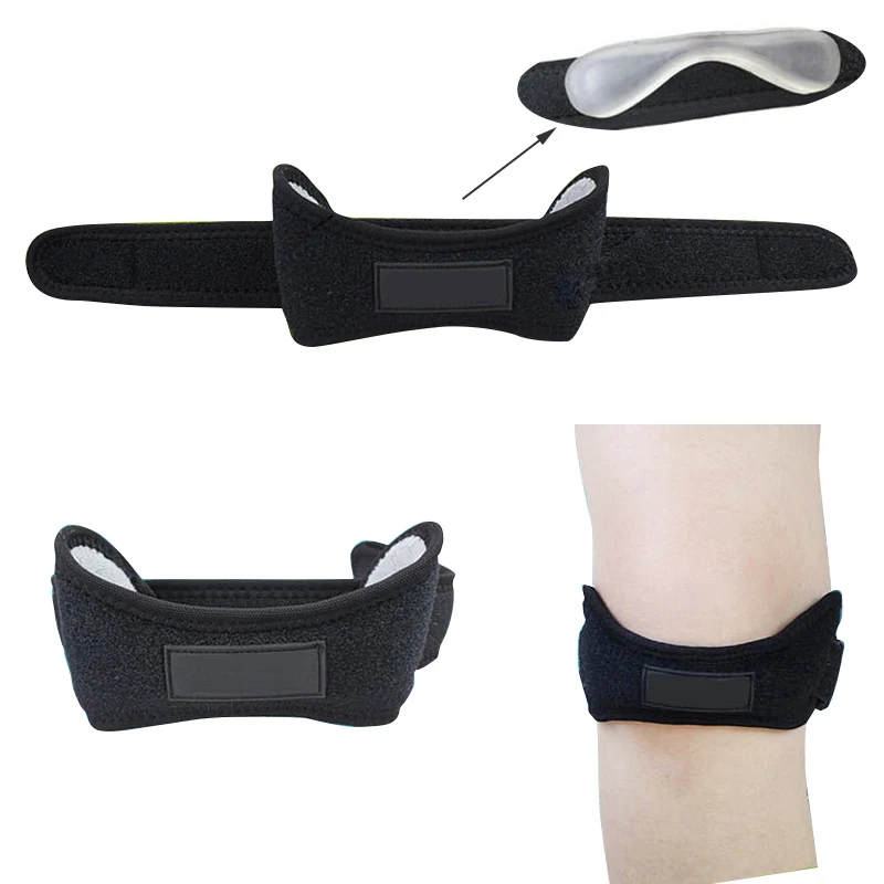 2pcs Strengthened Gel Adjustable Knee Brace Strap Support Patella