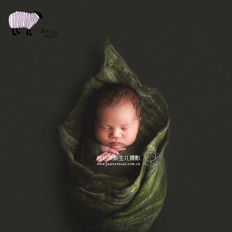 

Newborn Photography Props Wool Blanket Baby Girl Boy Photo Shoot Studio Posing Stretch Wraps Backdrop bebe fotoshooting Props