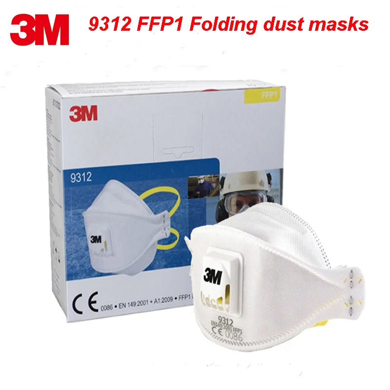 

3M 9312 FFP1 NR D particle respirator mask high quality Folding dust mask PM2.5 formaldehyde dust Anti-virus filter mask