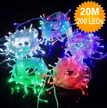 

20M 64ft 200 LED wedding party String Fairy Lights 110V/220V Christmas lights Garlands home festival Tree Decor