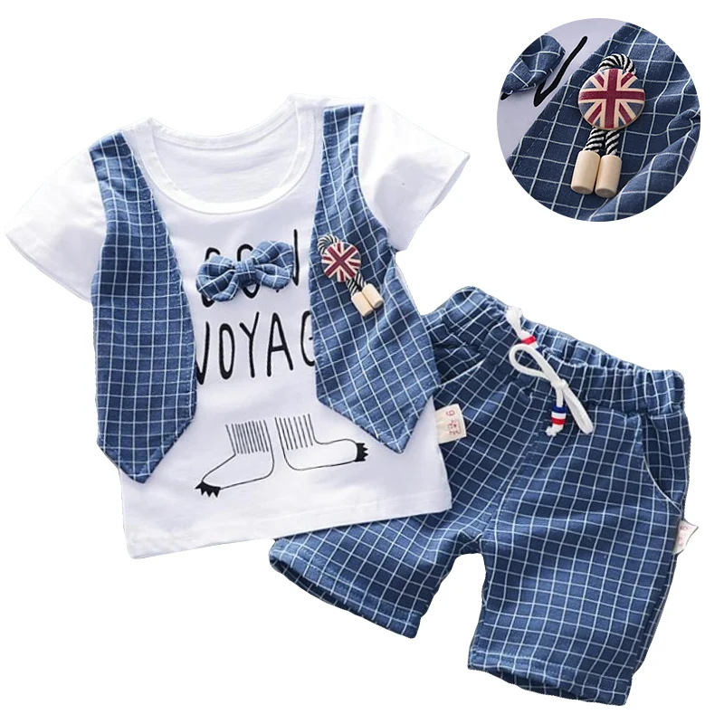 Boys Summer Baby Clothing Children's Tops + Shorts 2 Piece Sports Set Newborn Clothes |