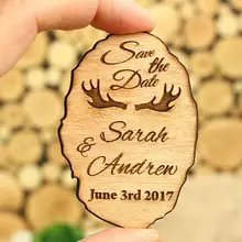 Пользовательские одиночные деревянные сохранить дату деревянные деревенские свадебные салфетки Галстуки подарок услуга ярлыки свадебный душ Декор вставки