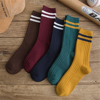 

Japanese Harajuku Socks Fall Winter Women Unisex Sock Classic Stripes Cotton Ankle Socks Warm Casual Ladies Gift Accessories