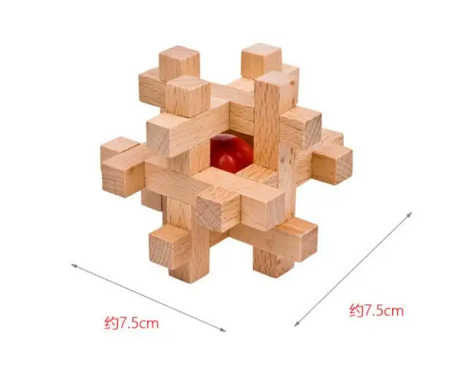 Классический IQ Головоломка Деревянный ум загадка дети и взрослые глюк головоломка игра головоломка игрушка