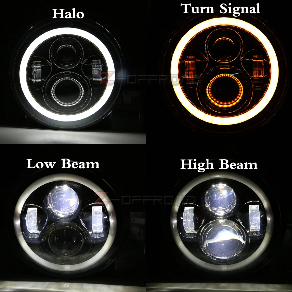 

7 inch headlights LED Headlamp For Jeep Wrangler 97-15 Hummer Toyota Defender Headlight Assembly