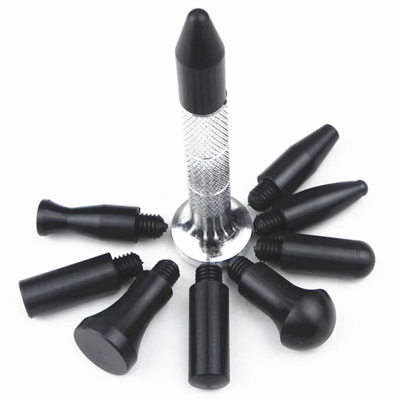 

Tap Down Pen with 8 Heads PDR Tools Set Durable Paintless Car Dent Repair Hail Removal Tools Kit