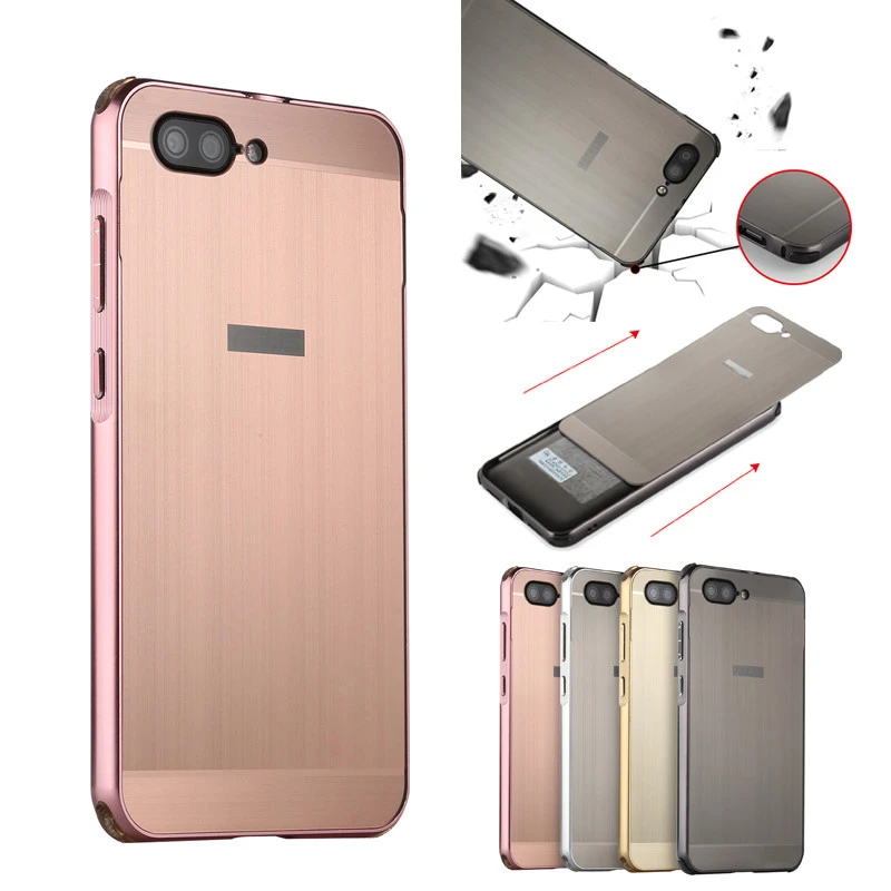 Zenfone 4 Max Zc520kl Case Plating Metal Frame Cover With Brushed Back Cover Hard Case For Asus Zefone 4 Max Zc520kl Hard Cover Fitted Cases Aliexpress