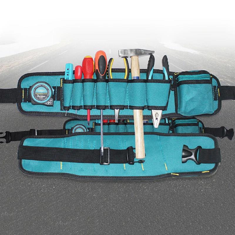 1PC Waist Carpenter Rig Hammer Tool Bag Pockets Electrician Tool Pouch Holder Pack Canvas Electrical Repair Tool Pockets 53*13cm