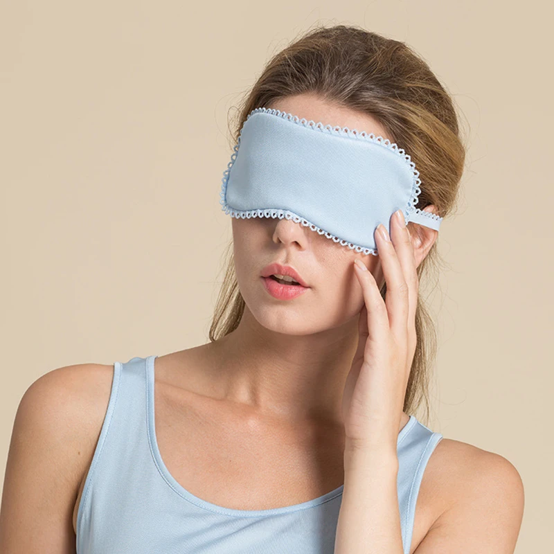 New Arrival Women Men 100 Pure Silk Filled Eye Mask Cover Eyeshade Blindfold Sleep Eye Patch
