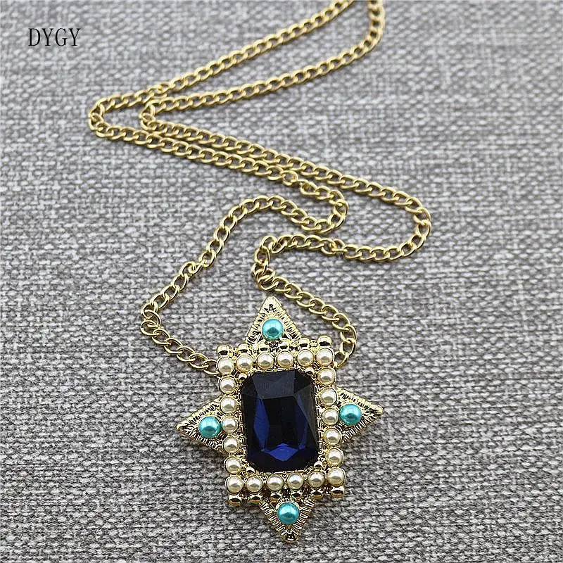 Necklace YDGY античный жемчужный брошь кулон ухо клип уха гвоздь брошь костюм - Окраска металла: Necklace