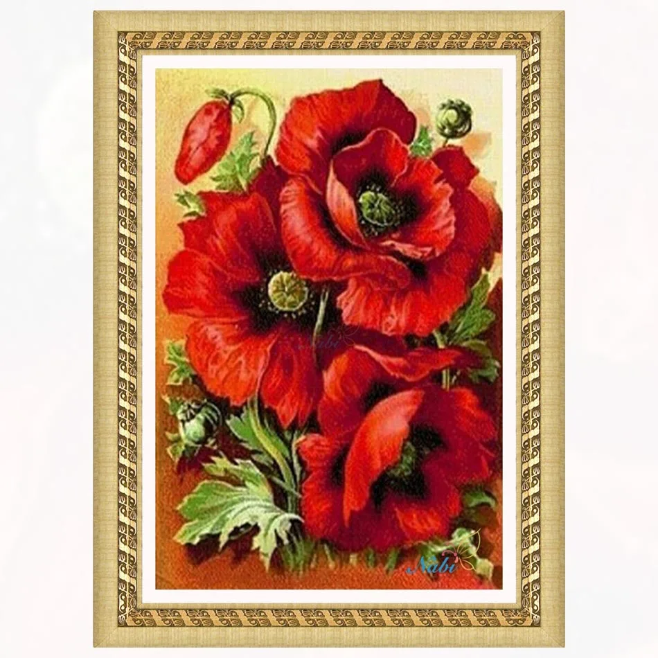 

Flowers Round diamond mosaic painting diamond embroidery cross stitch - 5d diy full rhinestones beadwork kits 0097R