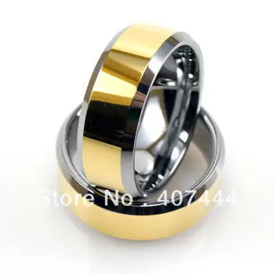 

Free Shipping!Wholesales USA Hot Sales E&C Jewelry Men's Tungsten Two-Tone Ring With Hi-Polish Finish His/Her Best Wedding Ring