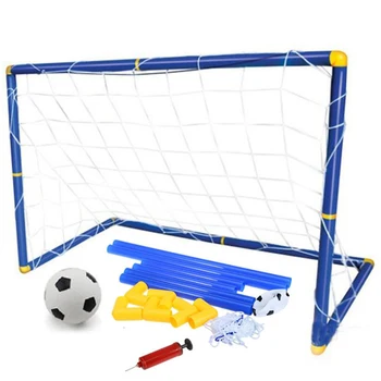 

Mini Folding Football Soccer Ball Goal Post Net Pump Kids Set Plastic Sport Indoor Outdoor Games Toys Child Birthday Gift Toys