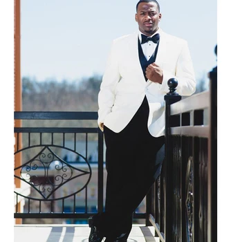 

White Jacket Costume Homme 2020 Mens Formal Suits for Wedding Groom Suits 3 Pieces Wedding Tuxedo Suits for Man