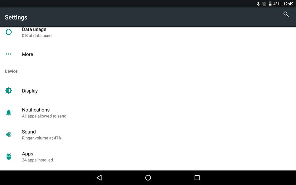 Data usage andorid 7.0 phablets