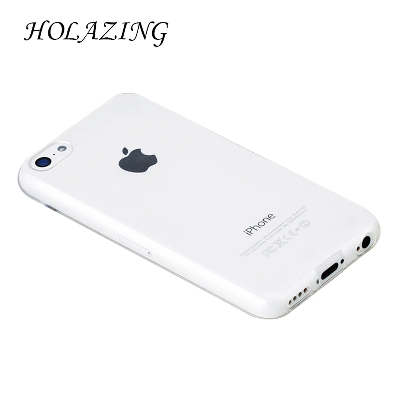 

HOLAZING Clear Transparent TPU Gel Rubber Soft Silicone Case For iPhone 5C Cover Ultra Thin Protective Skin Cover