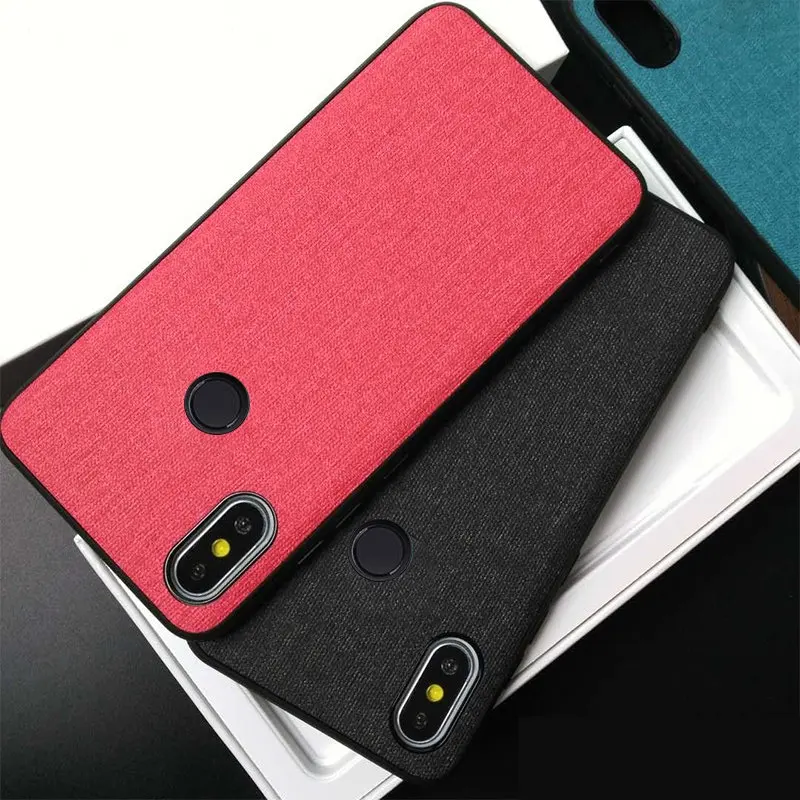 Business Men Canvas Fabric Case For Xiaomi Mi Max 3 TPU Edge Matte PC Hard Back Cover Coque Fundas |