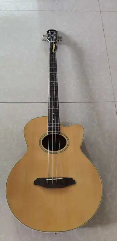 

ARIA 4 Strings Acoustic Electric Bass Guitar Natural FEB - Dlxna With Fishman Pickups