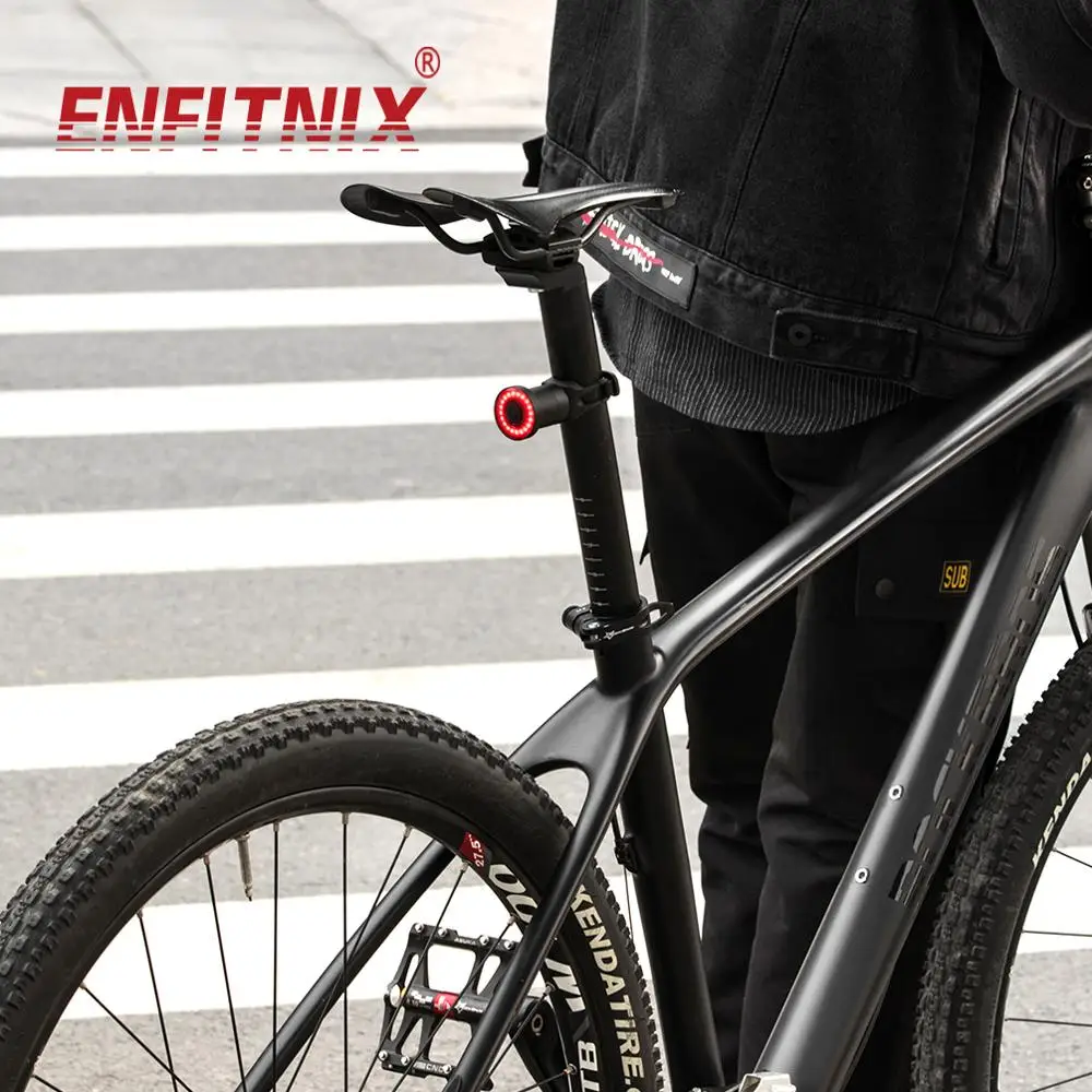 Perfect ENFITNIX Intelligent Bike Bicycle Lights Brake Warning Automatic Sensing Cycling MTB Road Bike Tail Rear Light Lamp Accessories 5