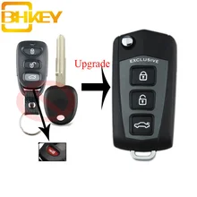 BHKEY 3+ 1 кнопки Стиль чехол для дистанционного ключа от машины для HYUNDAI Sonata Genesis Coupe пульт дистанционного управления Fob SV пустой левый ключ чехол